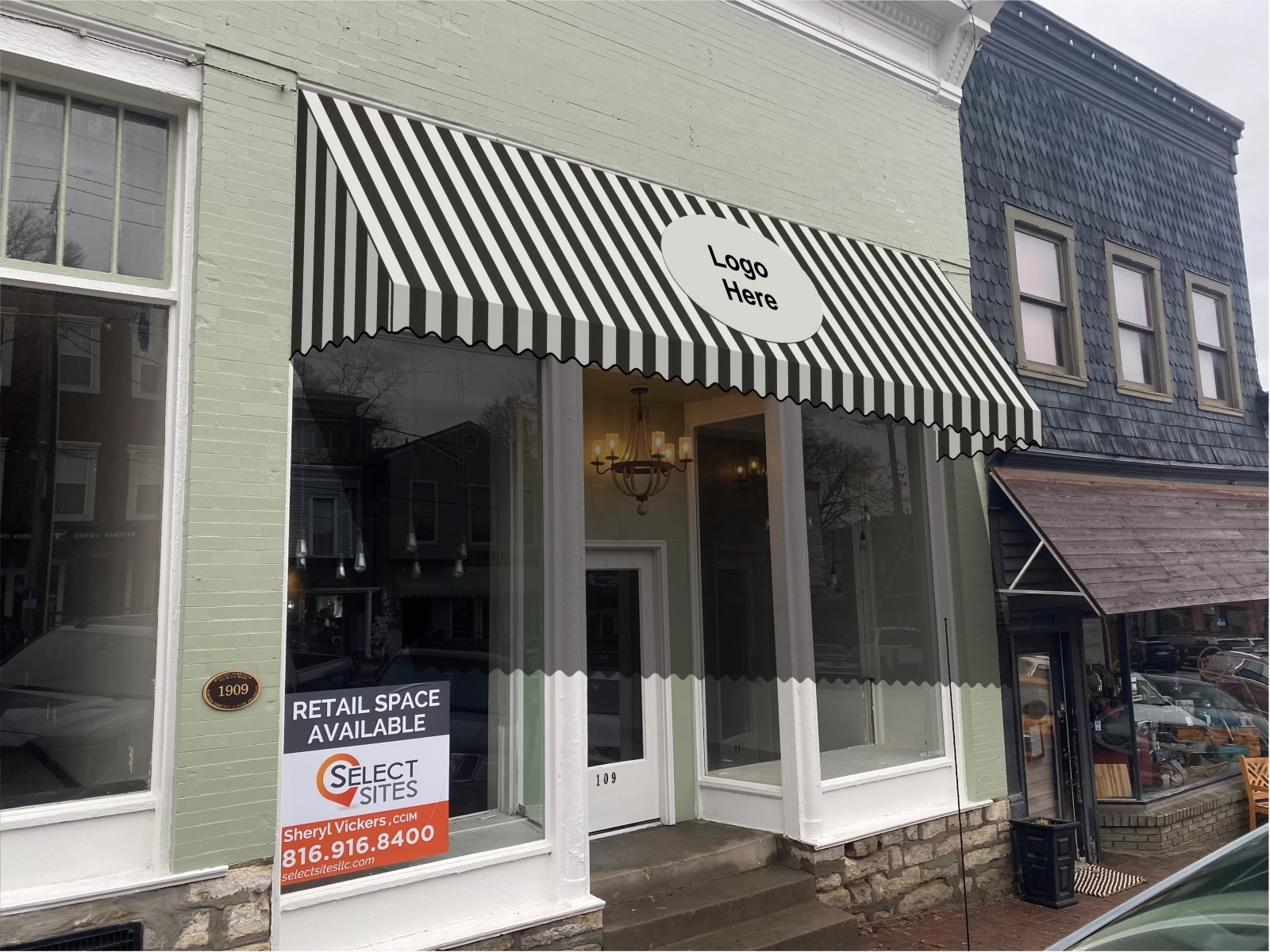 Typo's Bookstore awning rendering